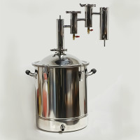 Самогонний апарат з 2 сухопарниками 33л без клампу під тен