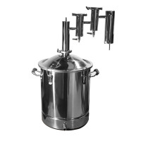 Самогонний апарат з 2 сухопарниками 33л без клампу під тен