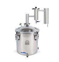 Самогонний апарат з сухопарником 33л , кламп під тен