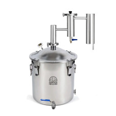 Самогонний апарат з сухопарником 33л , кламп під тен