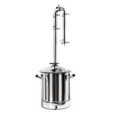 Самогонный аппарат с дефлегматором, бражной колонной 2", куб 40 л