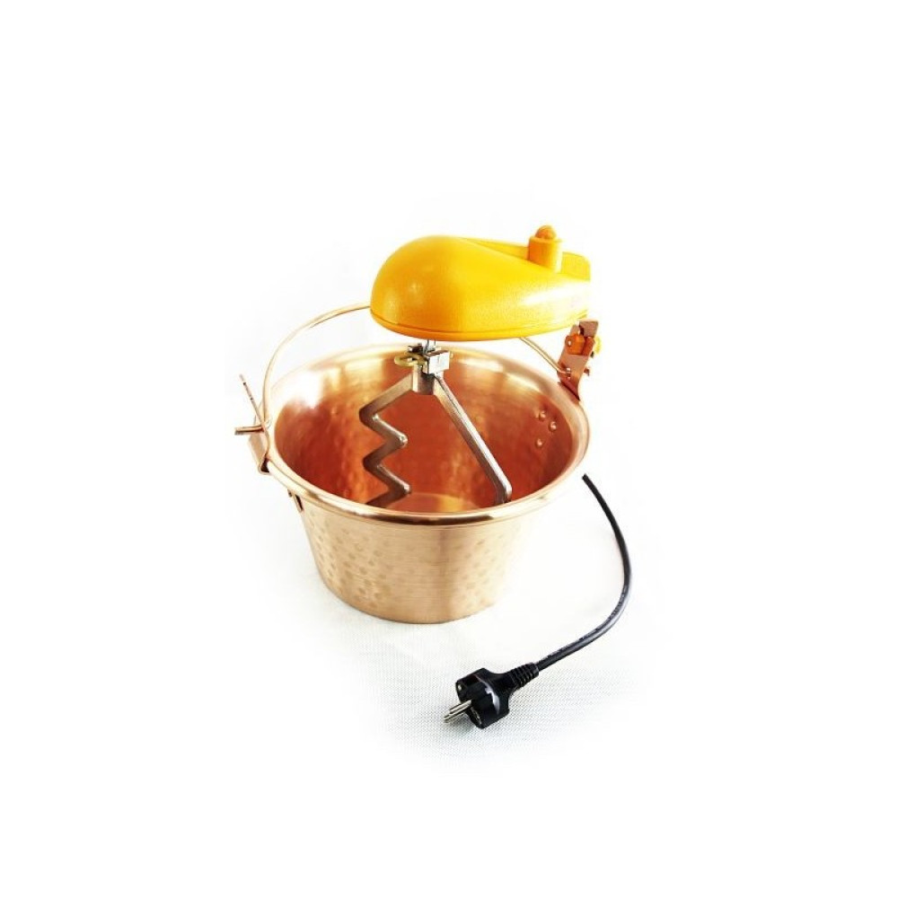 Мідний таз з електромішалкою діаметром 26 см.