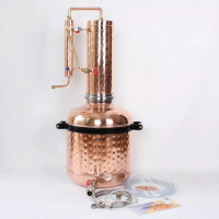 Мідний самогонний апарат 42 л, з дефлегматором
