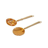 Ковшик та шумівка 28 см. з дерев’яними ручками (набір)