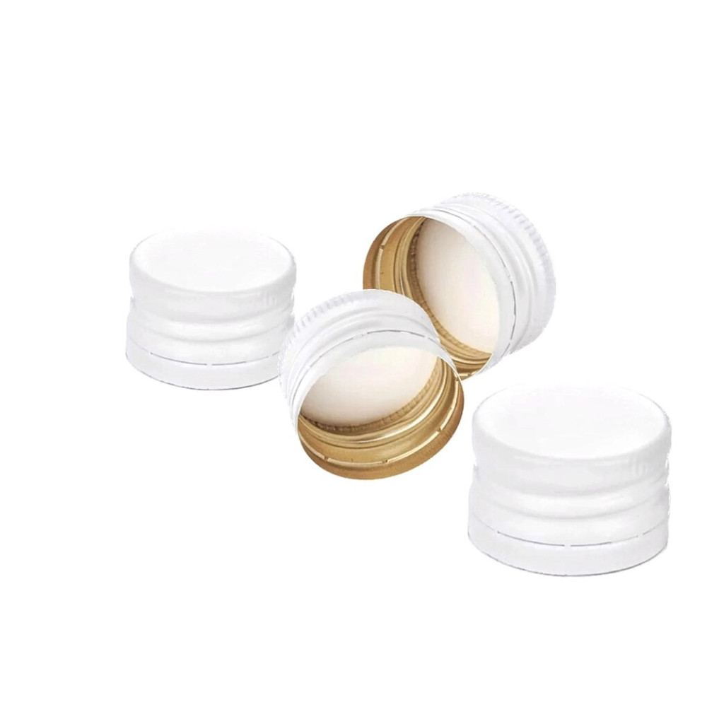 Ковпачок алюмінієвий (Білий з різьбою 28х18 мм)