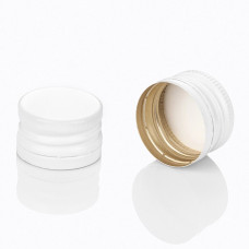 Ковпачок алюмінієвий (Білий з різьбою 28х18 мм)