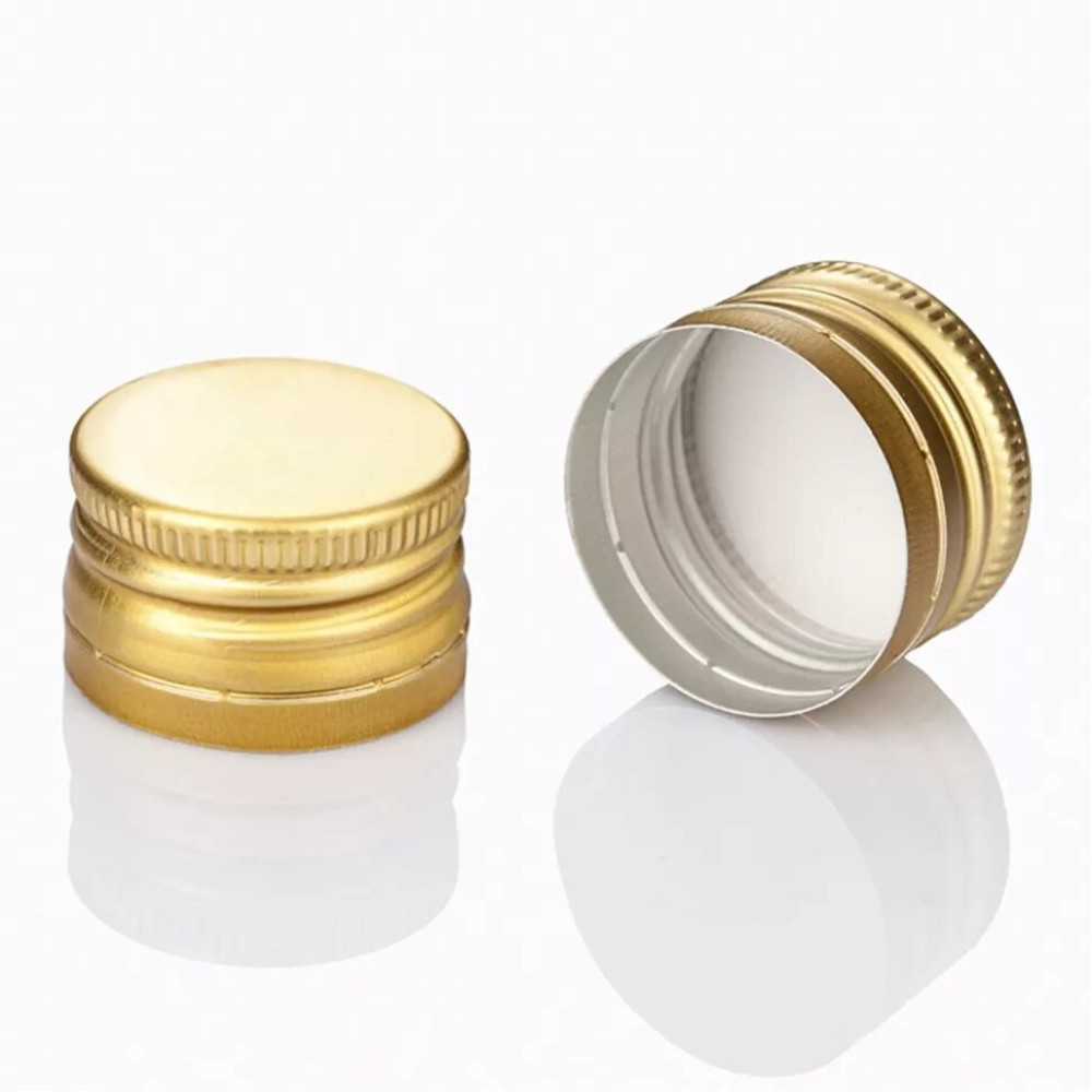 Ковпачок алюмінієвий (Золотий з різьбою 28х18 мм)