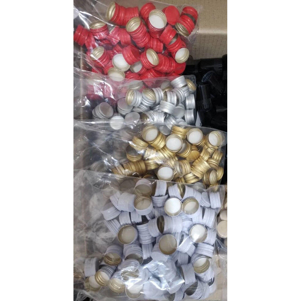 Ковпачок алюмінієвий (Золотий з різьбою 28х18 мм)