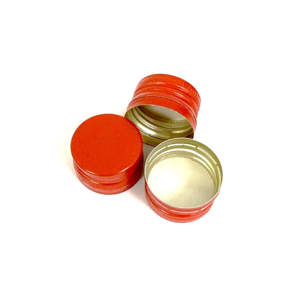 Ковпачок алюмінієвий (Червоний з різьбою 28х18 мм)