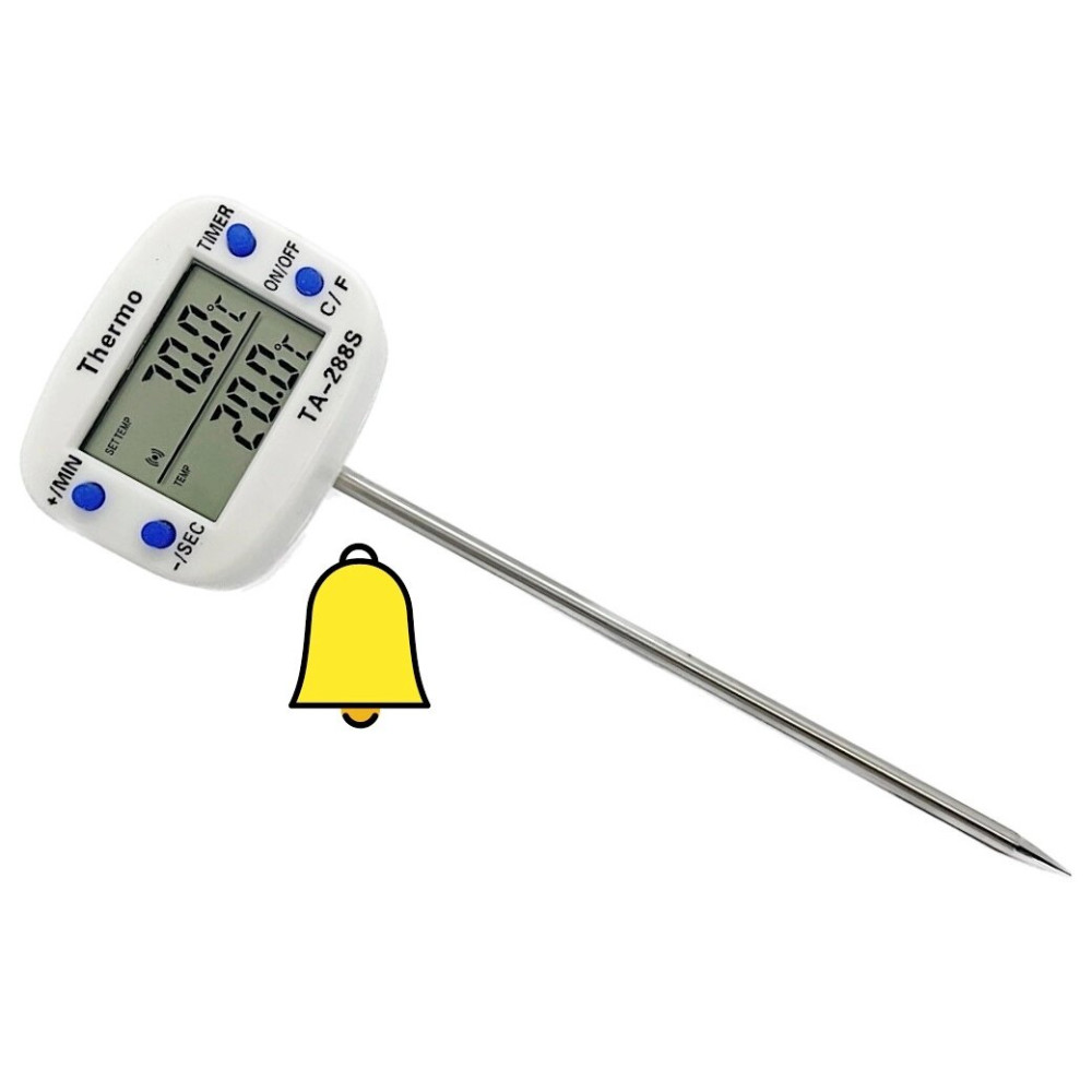 Термометр поворотний 14 см, цифровий зі звуковим сигналом ТА-288s (пакет)