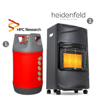 Набір для автономного обігріву: обігрівач Heidenfeld Inferno GH100 + балон HPCR 24,5 л