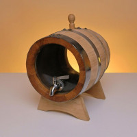 Бочка дубовая 5 л со стеклянными донышками и краном М+