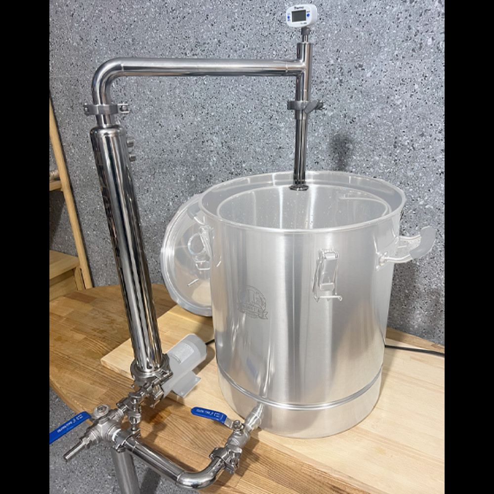 Система циркуляції та охолодження для пивоварні 40л без насосу