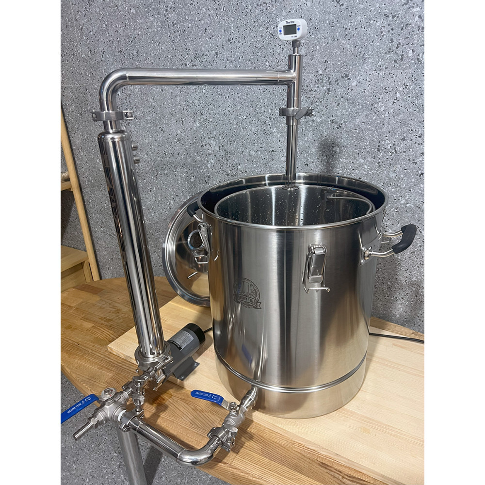 Система циркуляції та охолодження для пивоварні 60л без насосу