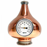 Аламбик медный шлем 4 дюйма – 2 дюйма с термометром