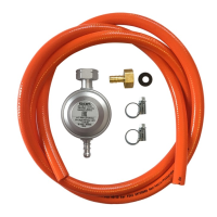 Набір для підключення до газового балона редуктор GOK 30мбар, тип з'єднання SHELL, штуцер-ялинка