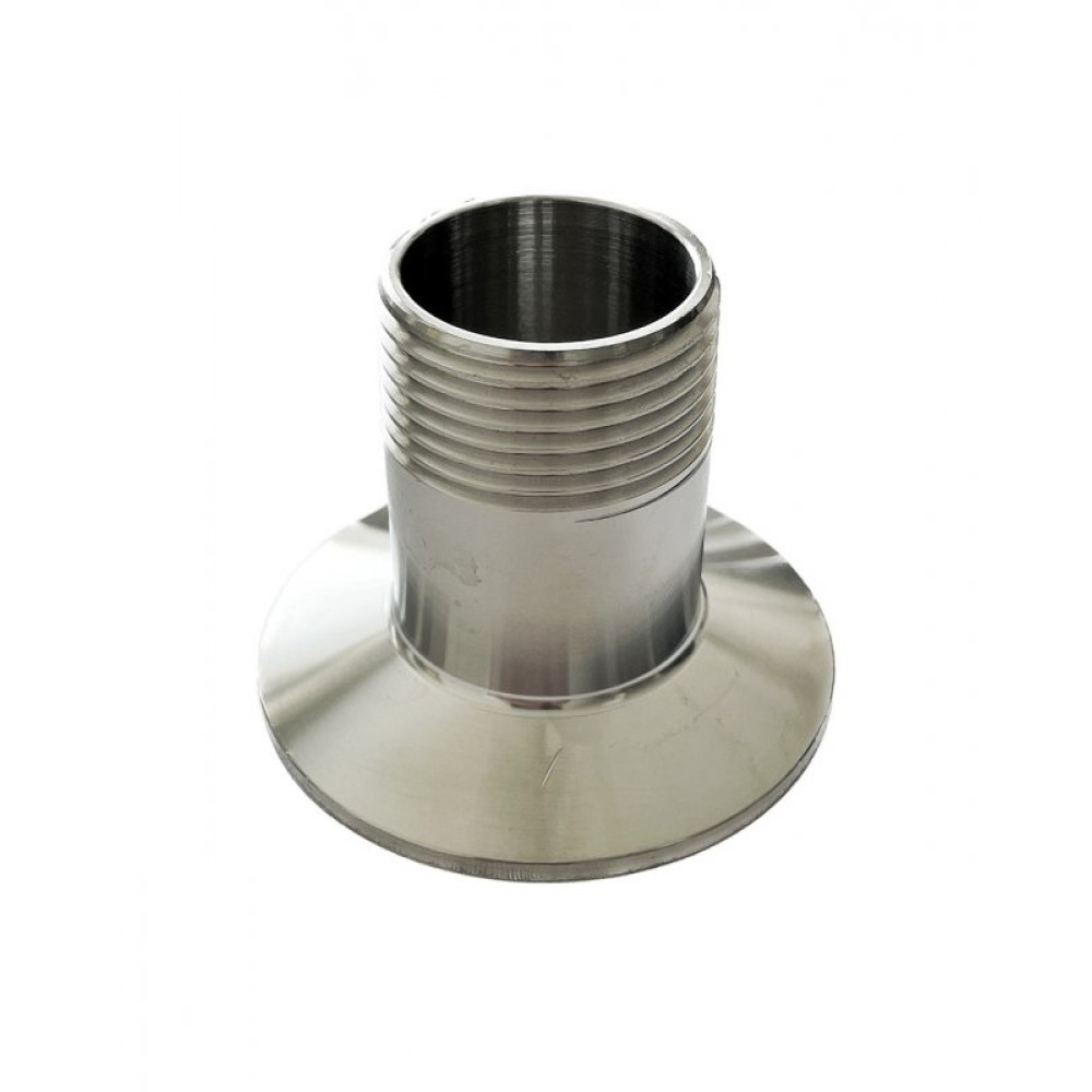 Кламповий штуцер-перехідник 2 дюйми на DN25 (зовнішнє різьблення 1)