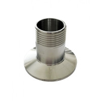 Кламповий штуцер-перехідник 2 дюйми на DN25 (зовнішнє різьблення 1)