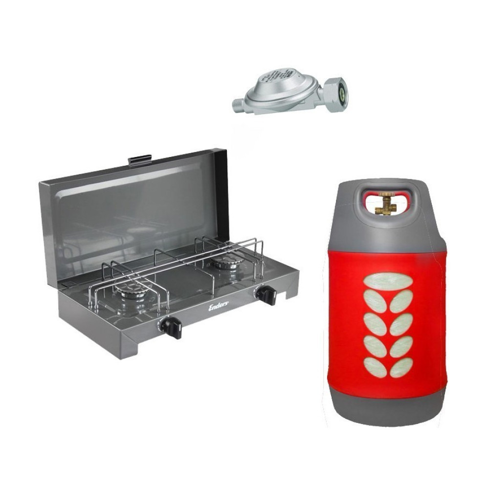 Портативна газова плита з балоном 26,2л та редуктором
