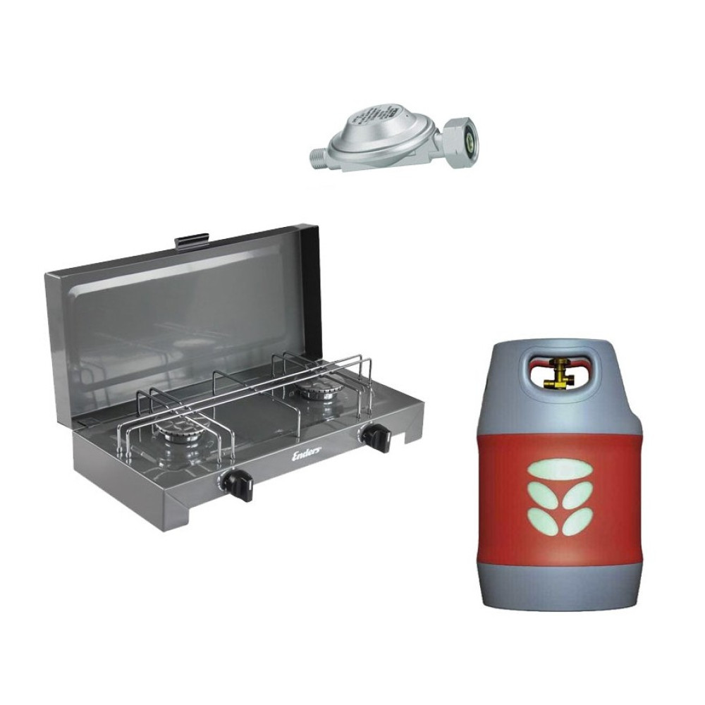 Портативная газовая плита с баллоном 18,2л и редуктором.