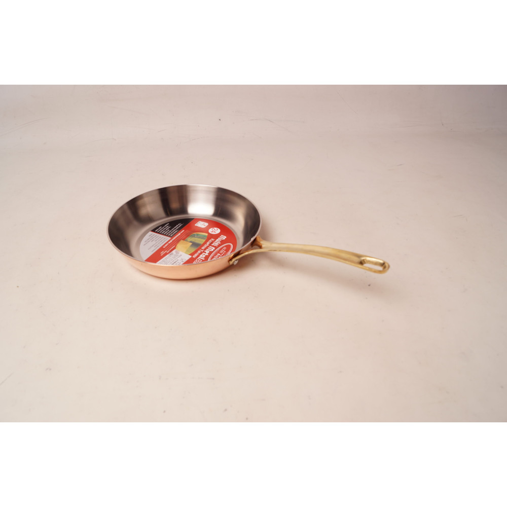 Мідна багатошарова сковорідка 24 см.