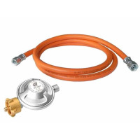 Газовый шланг 80 см под резьбу 1/4", редуктор IGT 50 мбар, комплект