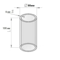 Скло боросилікатне D80мм H100мм
