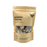 Дубовая щепа на 10л из украинского дуба 100 г средняя фракция микс с необжаренной