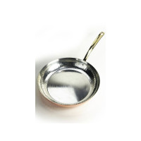 Мідна сковорідка з латунною ручкою 24 см.