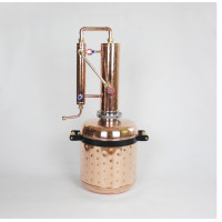 Мідний самогонний апарат з дефлегматором 12л 4 дюйма