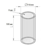 Стекло боросиликатное D110мм H100мм