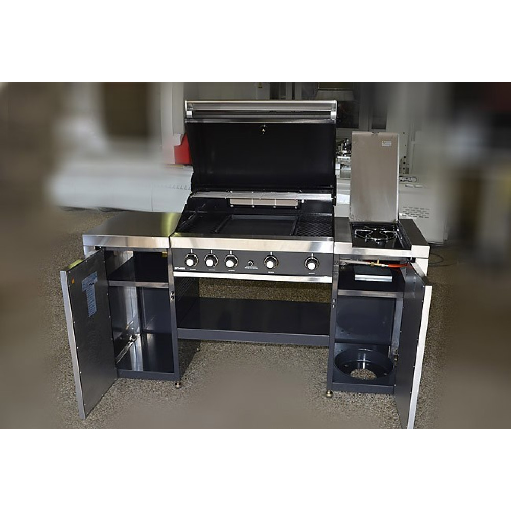 Гриль-станция GrandHall Maxim GT4 Island Set (GrandHall Maxim GT4 + тумба + боковая конфорка)