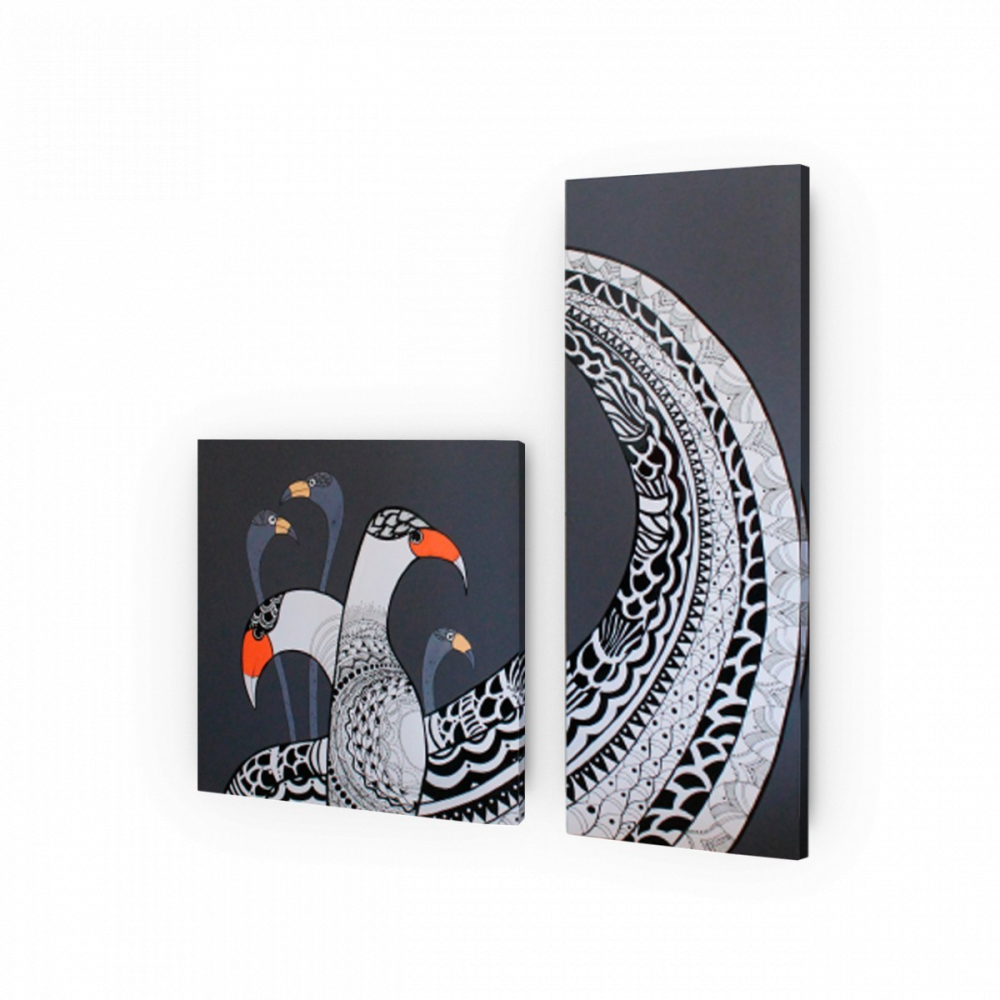 Металокерамічний дизайн-обігрівач UDEN-S "Крилата історія" (диптих)