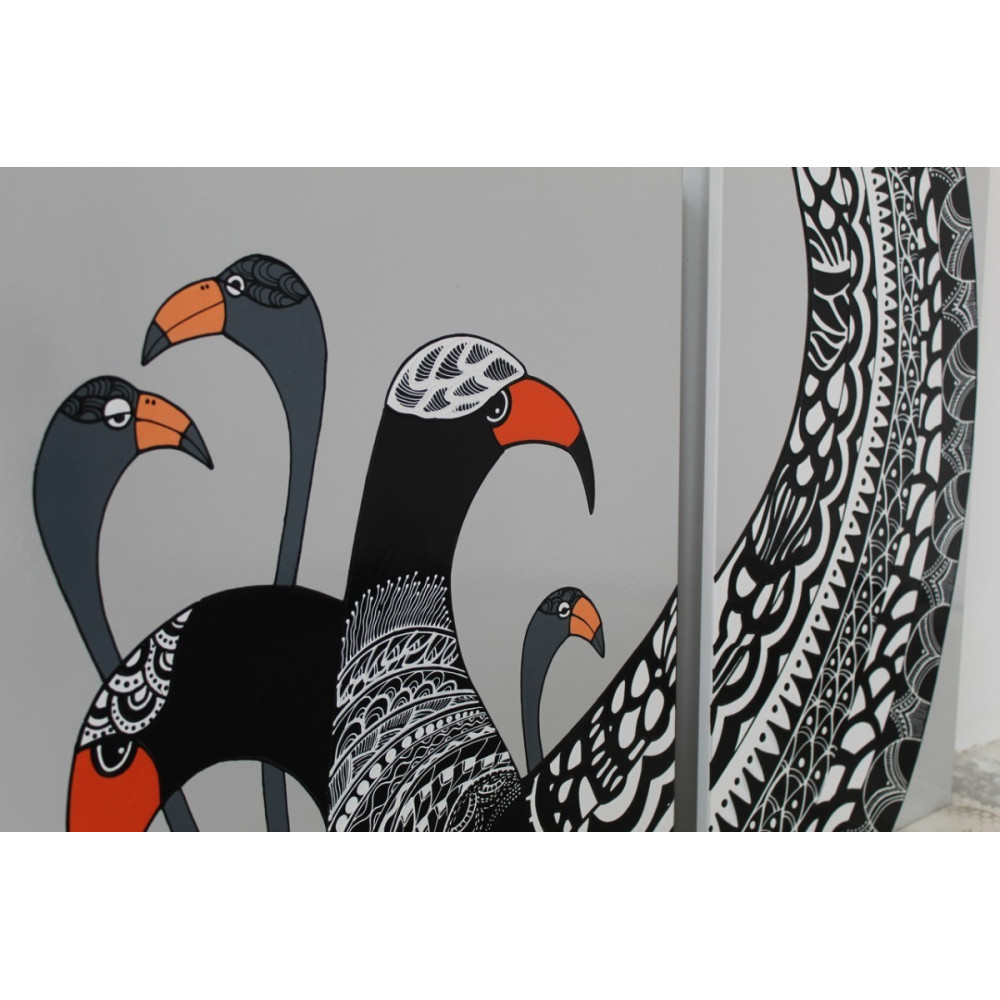 Металокерамічний дизайн-обігрівач UDEN-S "Крилата історія" (диптих)