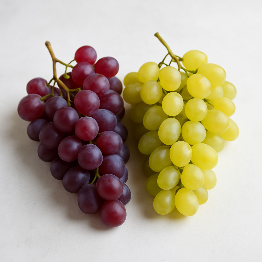 Білий та червоний виноград