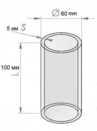 Borosilicate glass D60mm H100mm