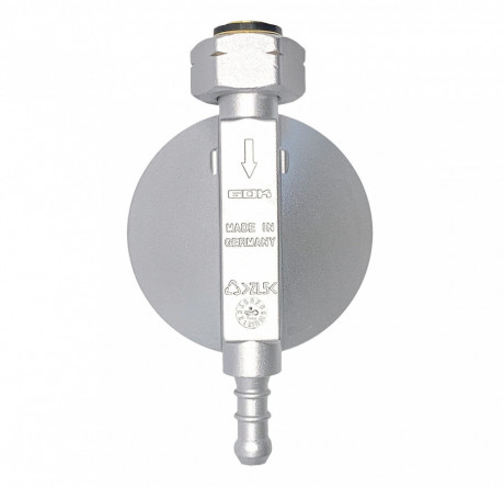 Gas pressure regulator GOK 37mbar 1.5kg/h Shell x tip Ø8 mm for clamp
