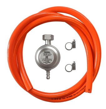 Kit: gas hose 80 cm, reducer GOK 30 mbar (SHELL connection type), clamps 2 pcs.
