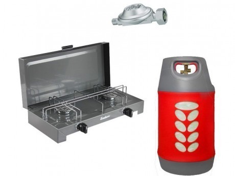 Portable gas stove with 24.5 l cylinder and reducer