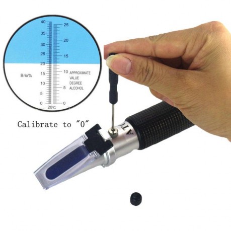 Refractometer for wine (0-25% alcohol, 0-40% sugar)