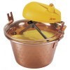 A copper basin with an electric stirrer with a diameter of 24 cm.