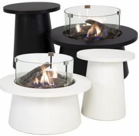 Outdoor table - gas fireplace Cosi Cosiglobe white