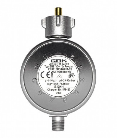 Регулятор тиску газу GOK 1 кг/рік 25-50 мбар KLF x G1/4LH-KN 11