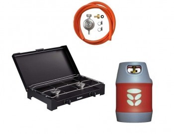 Gas stove with 18.2l cylinder Enders Dalgety 2 BLACK, Set