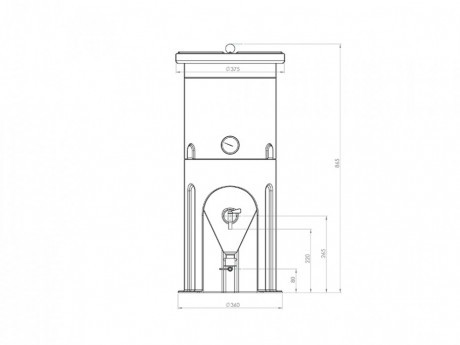 Fermentation tank with conical bottom 30L