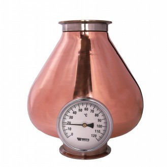 Alembic copper helmet 4 in. with thermometer