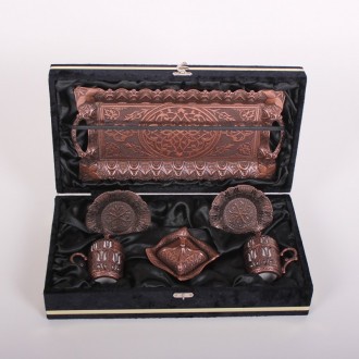 Coffee set 2 cups (in a wooden box with velvet)