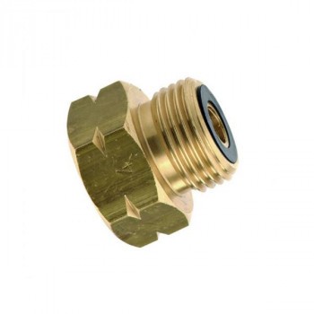 Threaded fitting GOK AG KLF x IG W21.8x1/14&quot;LH - adapter from G4/G5 to G12 (Euro reducer - Ukrainian cylinder)